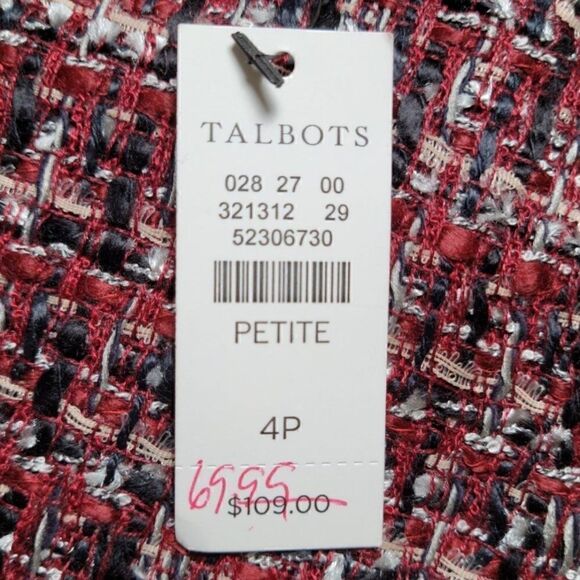 TalbotsâTexturedâPlaidâPencil SkirtâSzâ4P - Picture 8 of 9